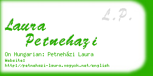 laura petnehazi business card